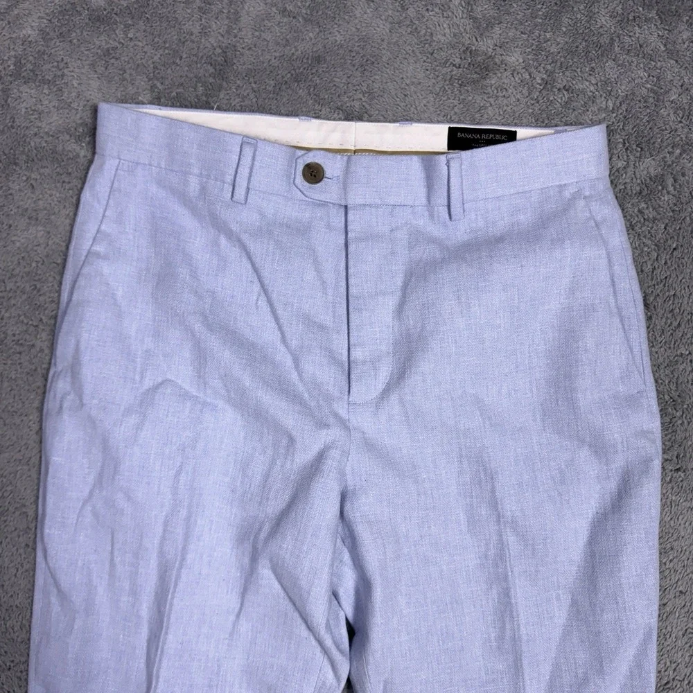 Banana Republic Trousers Mens 32x34 Linen Tailored Dress Pant Chino Tailored Fit